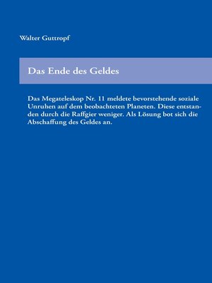 cover image of Das Ende des Geldes